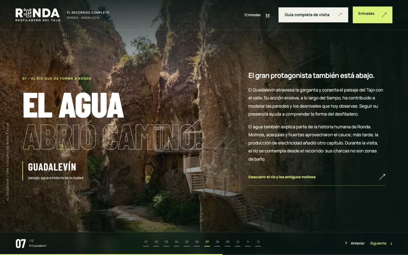 Encuadre del río Guadalevín con el titular «El agua abrió camino».